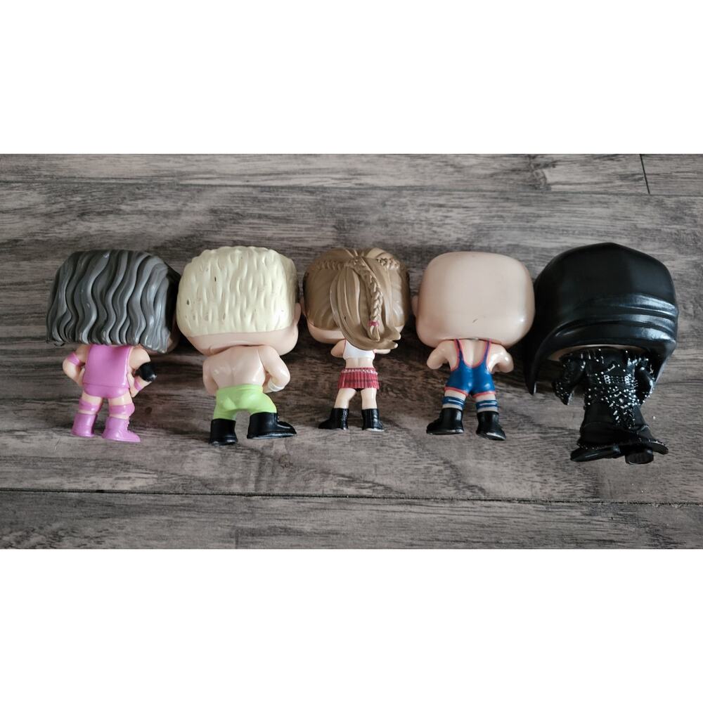 Funko Pop WWE Loose Lot 5 Undertaker Kurt Angle Ronda Rousey Razor Ramon - Picture 2 of 4